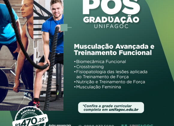 Pós-graduação UNIFAGOC 2025: saiba mais sobre o curso de Musculação Avançada e Treinamento Funcional