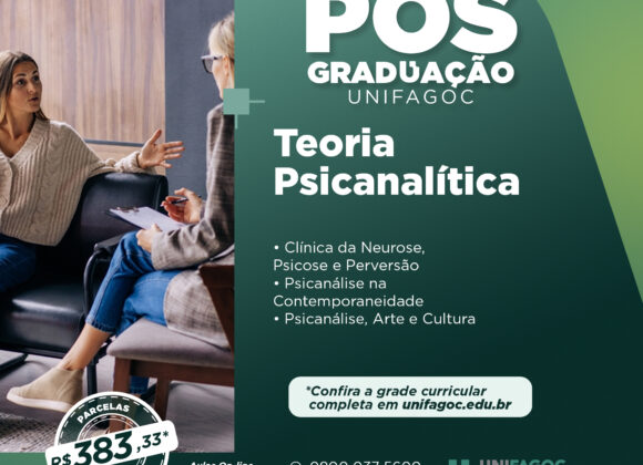 Pós-graduação UNIFAGOC 2025: saiba mais sobre o curso de Teoria Psicanalítica
