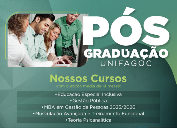 Pós-Graduação UNIFAGOC: matrículas abertas para cursos que vão consolidar seu sucesso!