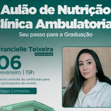 UNIFAGOC promove aulão gratuito sobre Nutrição Clínica Ambulatorial