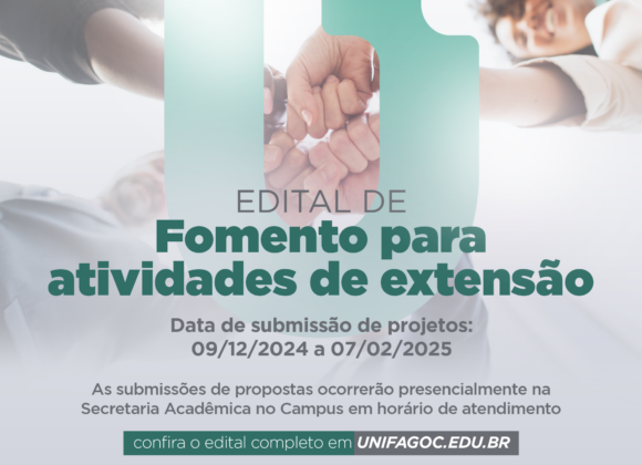 UNIFAGOC divulga resultado do edital de fomento a projetos de extensão