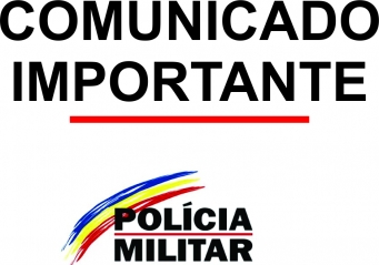 Comunicado da Polícia Militar de Minas Gerais