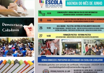 Escola do Legislativo divulga programação de junho