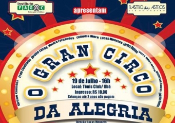 Espetáculo circense apoiado pelo Instituto Fagoc acontece domingo (19) em Ubá