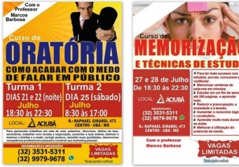 ACIUBÁ oferece cursos de oratória e memorização