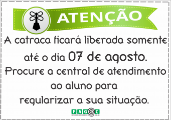 Catraca da Fagoc  está liberada para alunos  até amanhã (7)