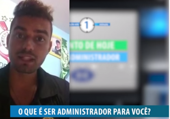 Alunos e professores do curso de Administração gravam edição especial do Administração em 1 minuto