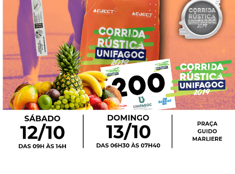 Confira os horários para a retirada do Kit da Corrida Rústica UNIFAGOC 2019