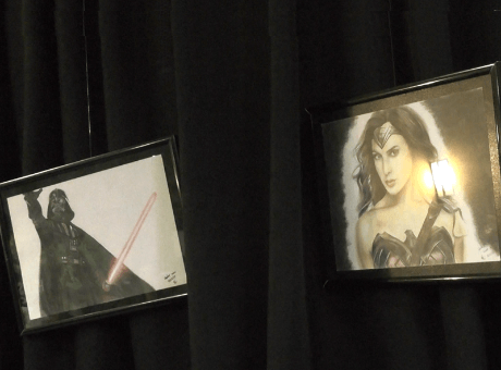 Desenhos realistas de aluno são expostos na Semana Fagoc