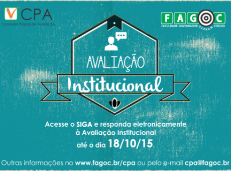 Começou o período da Avaliação Institucional