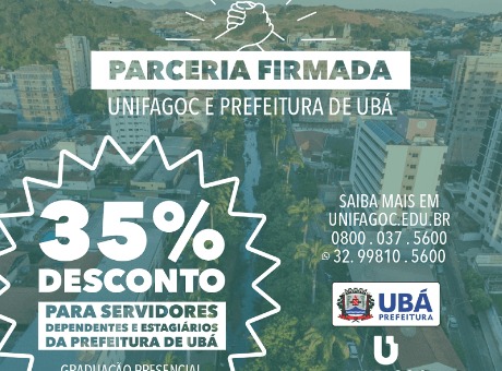 Convênio entre UNIFAGOC e Prefeitura de Ubá garante 35% de desconto em cursos de graduação