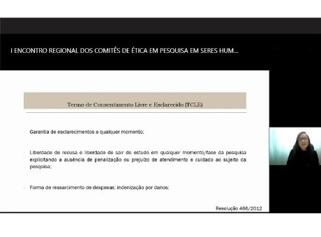 Coordenadora do CEP UNIFAGOC palestra em I Fórum Regional dos Comitês de Ética em Pesquisa em Seres Humanos
