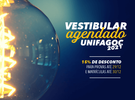 Vestibular 2021: UNIFAGOC disponibiliza 15% de desconto para matrículas até dia 30 de dezembro