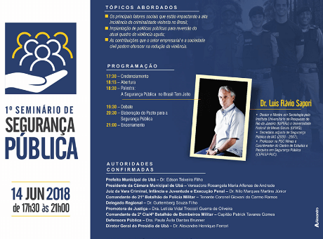 Fagoc sedia 1º Seminário de Segurança Pública
