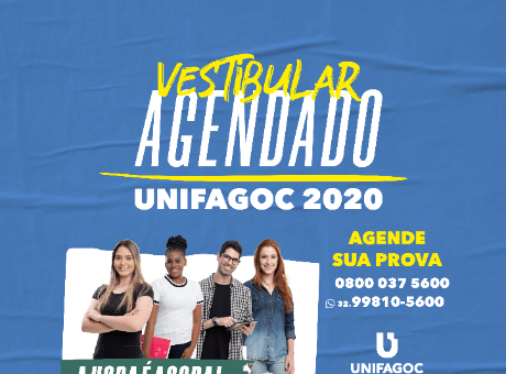 Vestibular Agendado: UNIFAGOC disponibiliza últimas vagas para primeiro semestre de 2020
