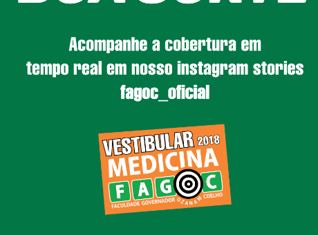 Vestibular de Medicina da Fagoc acontece neste sábado (28)