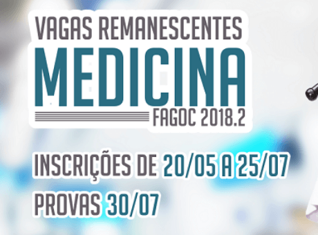 Fagoc divulga edital do processo seletivo para  vagas remanescentes de Medicina