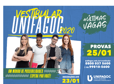 2ª chamada do Vestibular UNIFAGOC acontece no dia 25