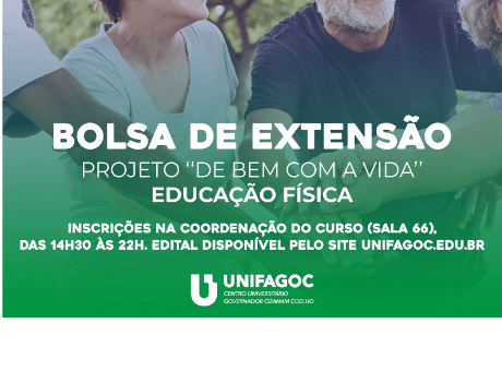 Educação Física UNIFAGOC oferece bolsas de extensão para participantes do projeto De Bem Com a Vida