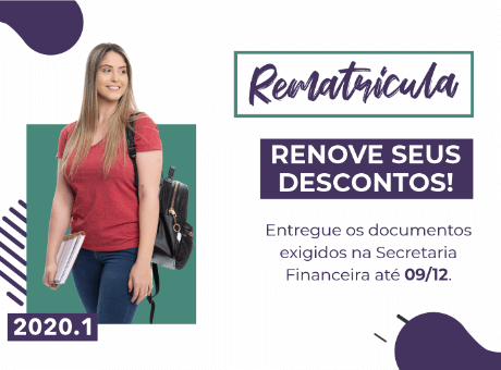 Rematrícula 2020: confira os descontos que devem ser renovados