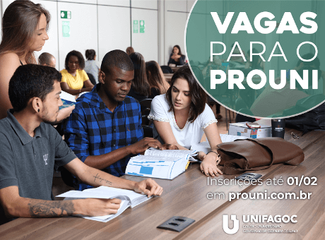 UNIFAGOC disponibiliza bolsas integrais pelo PROUNI