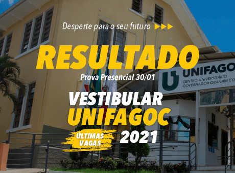 Resultado do Vestibular UNIFAGOC realizado no sábado (30) está disponível