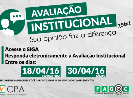 Alunos já podem responder à Avaliação Institucional
