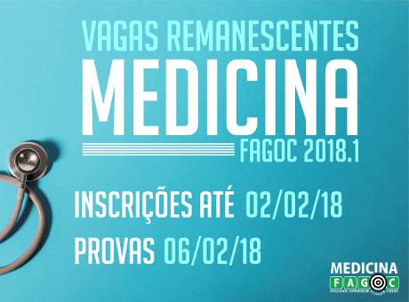 Abertas inscrições para vagas remanescentes de Medicina