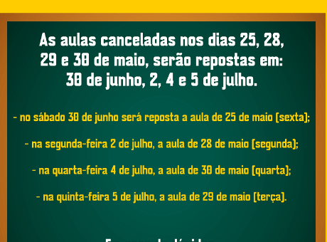 Fagoc divulga cronograma de reposição das aulas canceladas devido à greve dos caminhoneiros