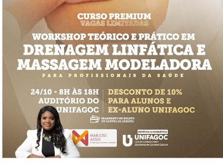 Estética e Cosmética UNIFAGOC promove Workshop Teórico e Prático em Drenagem Linfática e Massagem Modeladora