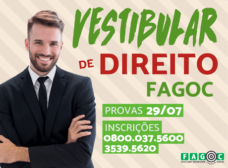 Fagoc abre mais 30 vagas para Direito no segundo semestre