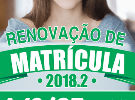 Renovação de Matrícula para o segundo semestre está disponível