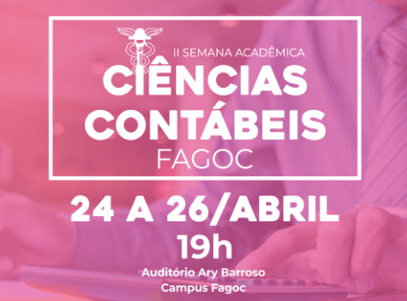 II Semana Acadêmica de Ciências Contábeis acontece entre os dias 24 e 26 de abril