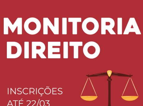 Direito Fagoc oferece duas vagas para monitoria