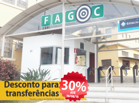 Fagoc oferece 30% de desconto para transferências realizadas até 19 de agosto