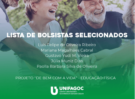 Educação Física UNIFAGOC divulga alunos selecionados para bolsas do projeto De Bem Com a Vida