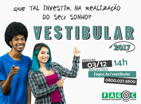 Fagoc abre inscrições para Vestibular 2017