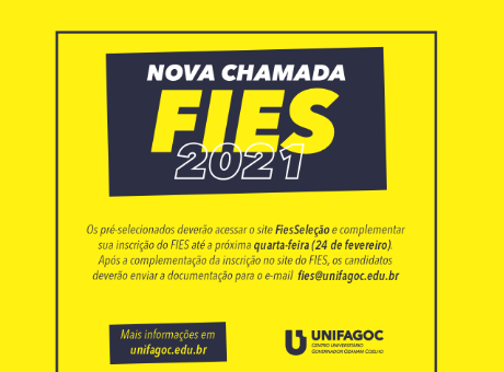 Lista de Espera Fies 2021: selecionados devem complementar a inscrição até quarta 24/02
