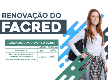 Renovação do Facred já está disponível