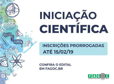Inscrições abertas para Iniciação Científica 2019