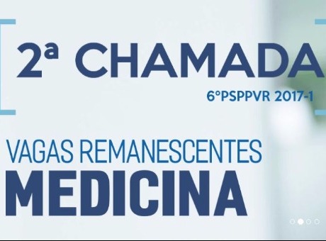 Já pode ser consultada a 2º chamada de seleção das vagas remanescentes de Medicina