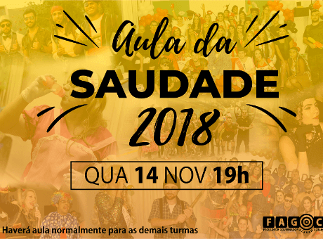 Fagoc promove Aula da Saudade nesta quarta-feira (14)