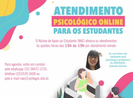 Núcleo de Apoio ao Estudante UNIFAGOC oferece atendimento psicológico gratuito para alunos