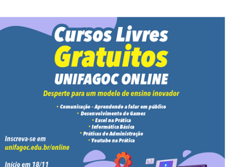UNIFAGOC oferece cursos livres online e gratuitos para público externo