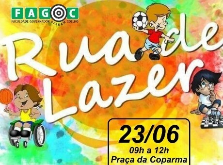 Educação Física Fagoc promove Rua de Lazer no sábado (23)