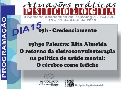 Psicologia Fagoc promove Semana Acadêmica entre os dias 15 e 17 de abril