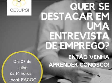 Fagoc sedia seminário sobre construção de currículo e entrevista de emprego