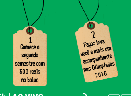 Fagoc sorteia viagem para as Olimpíadas 2016 e premia aluno com 500 reais