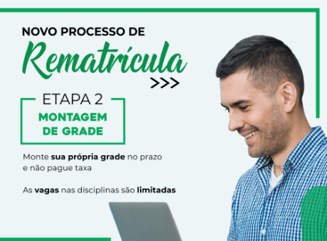 Etapa 2 da Rematrícula para o próximo semestre está disponível até o dia 16