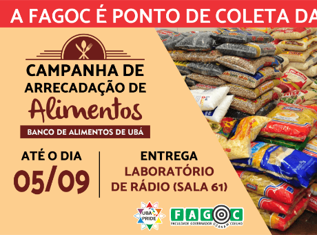 Fagoc apoia campanha de arrecadação de alimentos durante V Semana da Diversidade de Ubá